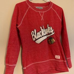 Blackhawks sweatshirt size S. Red. Old time hockey